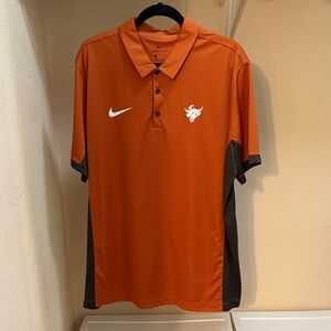 Nike UT Burnt Orange and Gray Dri-FIT Men's Polo